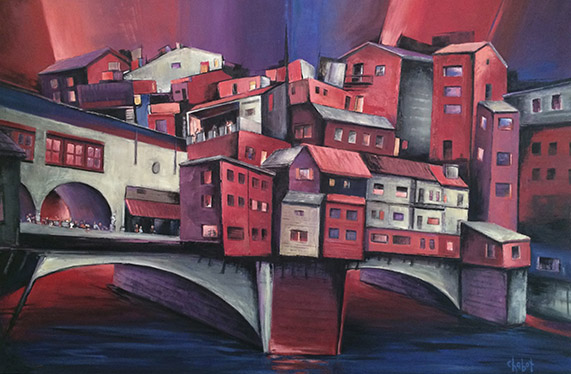 Overlooking the Arno, 2018, Lee Chabot